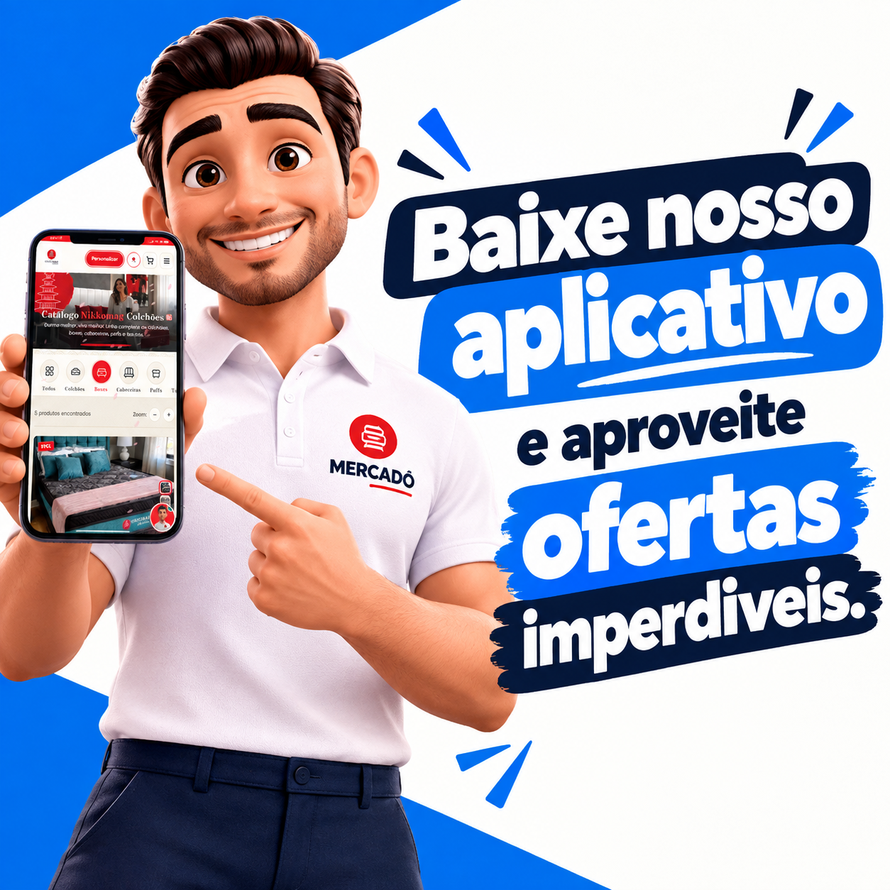 Baixe nosso aplicativo e aproveite ofertas imperdíveis
